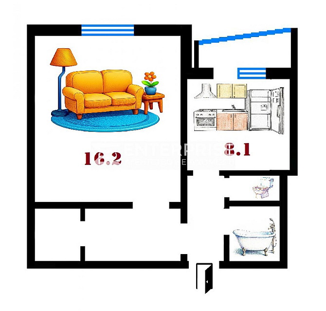 Продаж 1-кімнатна квартира Київ - фото 1