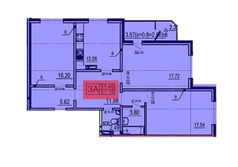 Продаж Квартира 3-кімнатна, 23/25 поверх на Моторний пров., 11 б Киев - изображение 19