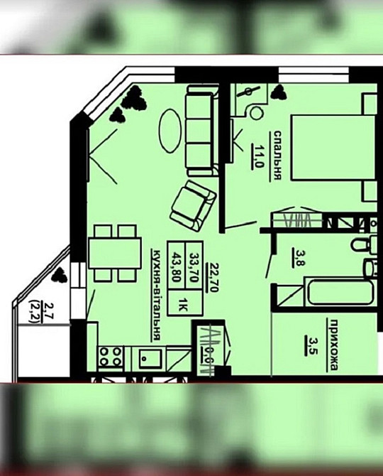 Продаж 1к квартири 44 кв. м на бул. Куліша Пантелеймона Тернопіль - фото 9