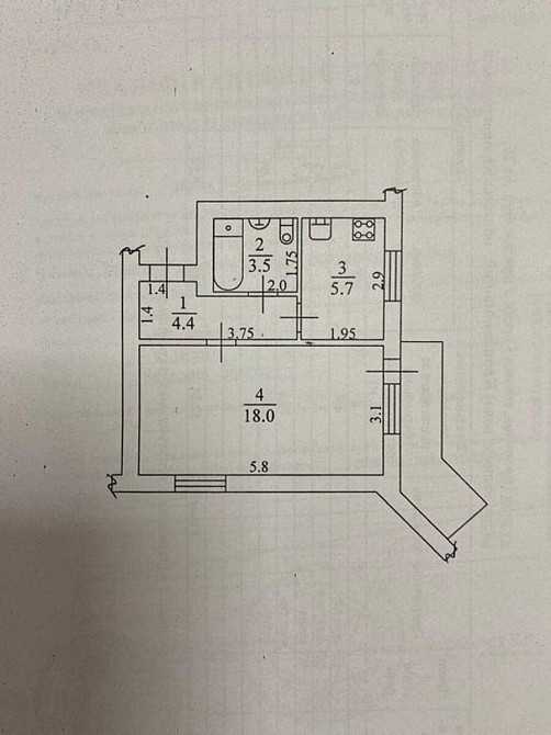 Продаж Квартира 1-кімнатна, 7/10 поверх на Вулиця Героїв України (Героїв Сталінграду) Кропивницкий - изображение 2