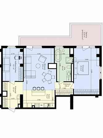 Продаж Квартира 3-кімнатна, 10/17 поверх на Нагірна вул., 16/18 Киев