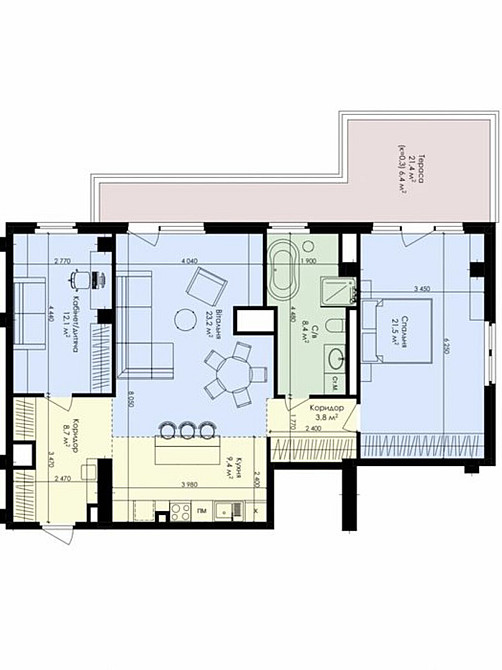 Продаж Квартира 3-кімнатна, 10/17 поверх на Нагірна вул., 16/18 Київ - фото 3