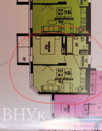 Продаж Квартира 1-кімнатна, 7/16 поверх на підволочиське шосе Ternopil'