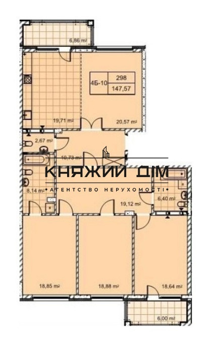 БЕЗ КОМІСІЇ!!! Продаж 4-х к.кв. в новому ЖК 52 Перлина. № 21118301 Київ - фото 8