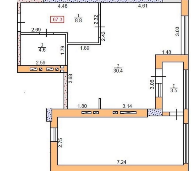 Продаж 2к квартири 67 кв. м на вул. Доли Тернопіль - фото 2