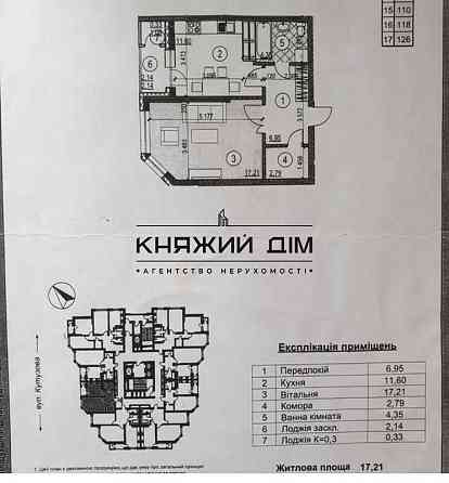 Продаж 1 кімнатної квартири по вул. Генерала Алмазова 18/7 ЖК Гвардійський 21145659 Kiev