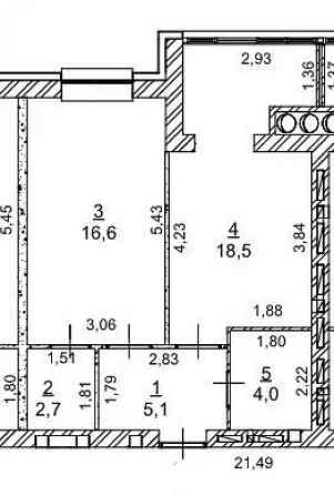 Продаж Квартира 1-кімнатна, 12/14 поверх на вул. Домбровського Житомир