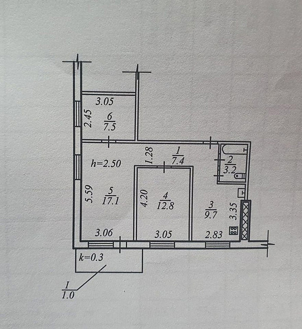 Продаж Квартира 3-кімнатна, 8/9 поверх на Калиновая ул., 71 Дніпро - фото 11