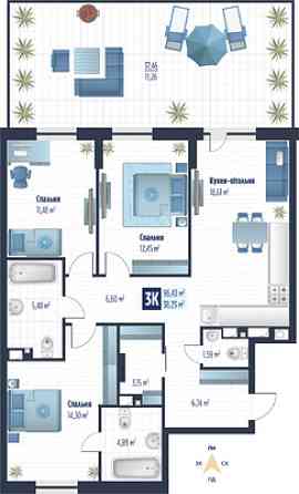 Продаж Квартира 3-кімнатна, 2/5 поверх на вул. Героїв Крут Sokilnyky