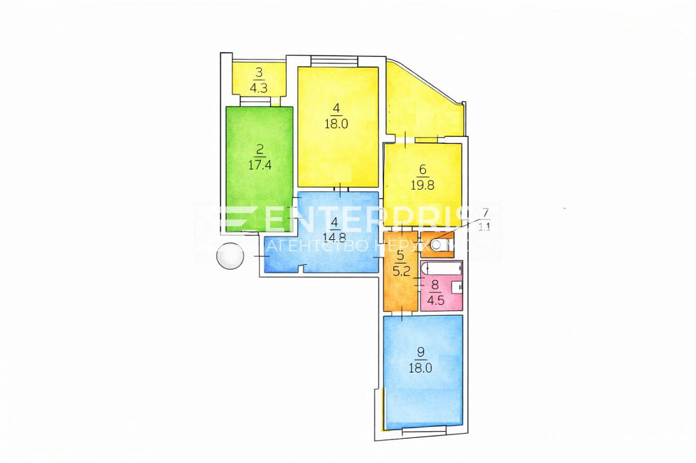 Продаж Квартира 3-кімнатна, 15/22 поверх на вул. Милославская Kiev - photo 15