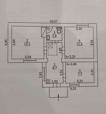 Продаж 1-поверховий Будинок з ділянкою 14 сот 44 кв.м 2 кімн. на Світин Світин Zhytomyr