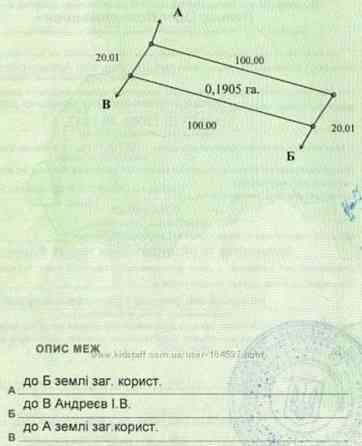 Продаж земельної ділянки 19 соток 