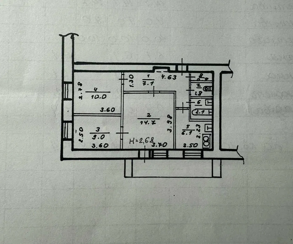 Продаж Квартира 3-кімнатна, 3/10 поверх на Грушевского, 14 Дніпро - фото 16
