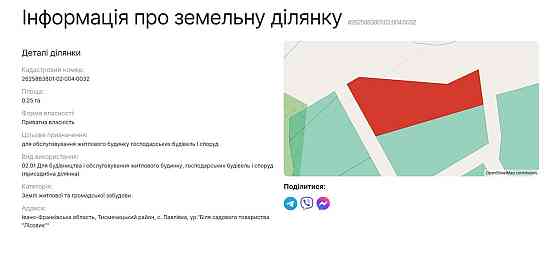 Продаж земельної ділянки 1.25 га на Франка Pavlivka