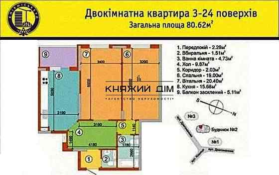 Просторная 2-х к. Кв. на Позняках. № 21104448 Київ