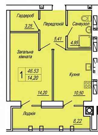 Продаж Квартира 1-кімнатна, 5/11 поверх на вул. Героїв Десантників Житомир