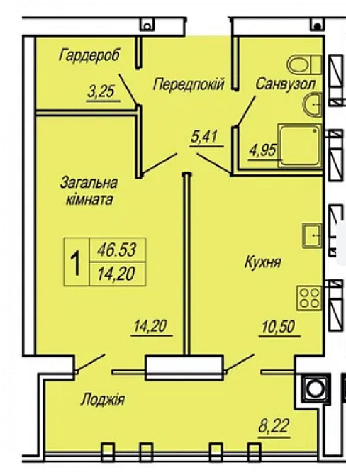 Продаж Квартира 1-кімнатна, 5/11 поверх на вул. Героїв Десантників Житомир - фото 4