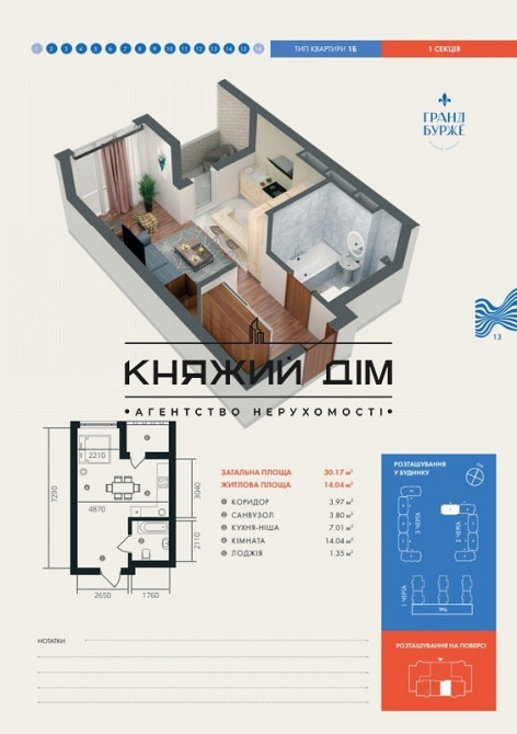 Продаж 1 кімнатна квартира Код 21111089 Буча - фото 8