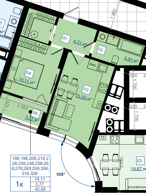 Продаж Квартира 1-кімнатна, 11/16 поверх на вул. Пасічна Івано-Франківськ - фото 5