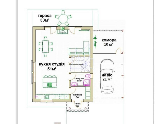 Продаж 2 поверхового будинку з ділянкою на 0.1 соток, 125 кв. м, 3 кімнат, Бірки (Жовківський район) - фото 9