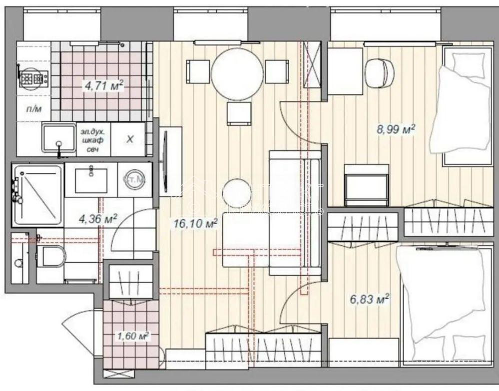Продаж Квартира 2-кімнатна, 2/2 поверх на вул. Башкирська Харків - фото 12