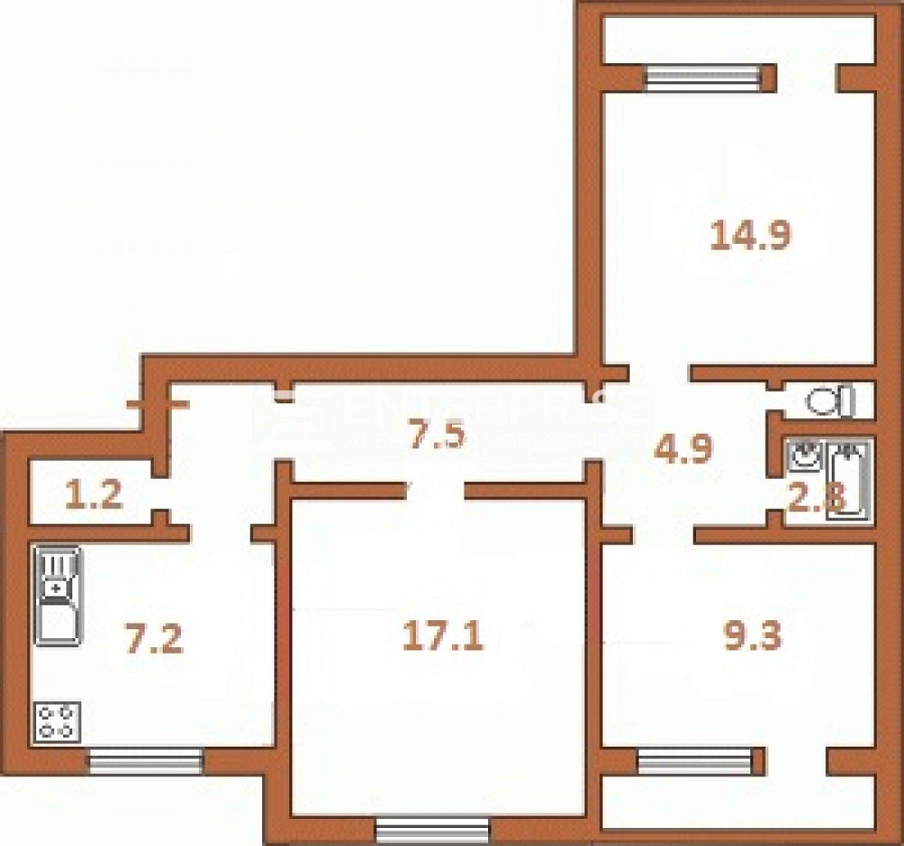 Продаж 3к Квартира 72 кв.м Героев Днепра вул. Киев - изображение 16