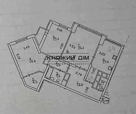 Продаж 3-х к. квартири, вул. Срібнокільська 1, м. Позняки. № 21138969 Київ