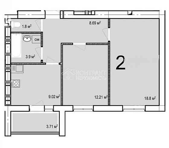 Продаж Квартира 2-кімнатна, 3/9 поверх на вул. Шевченковский,48 Харьков
