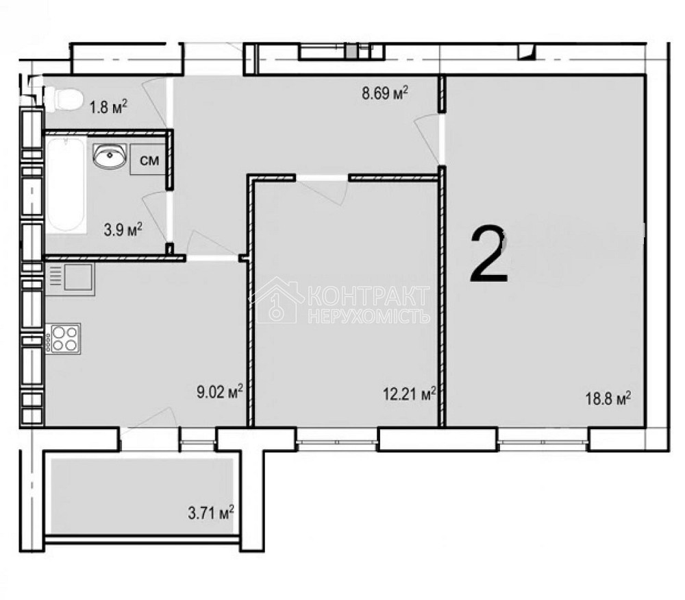 Продаж Квартира 2-кімнатна, 3/9 поверх на вул. Шевченковский,48 Харків - фото 5