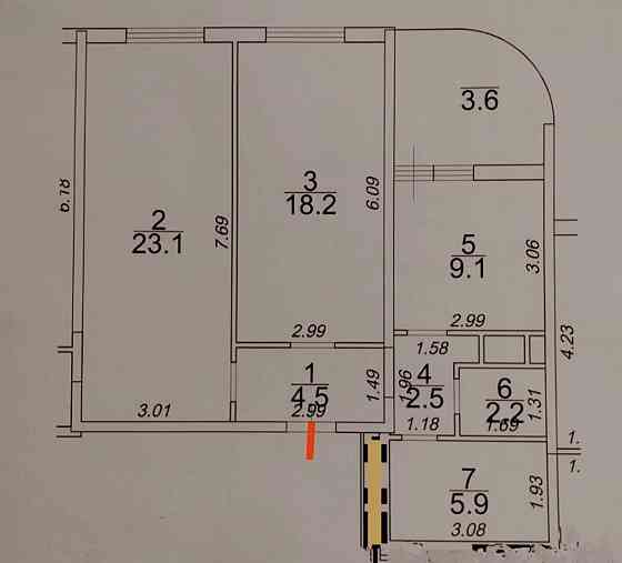 Продаж Квартира 2-кімнатна, 13/25 поверх на Краснова улица Одеса