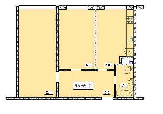 Продам 2 комнатную квартиру в новом доме Лиманка