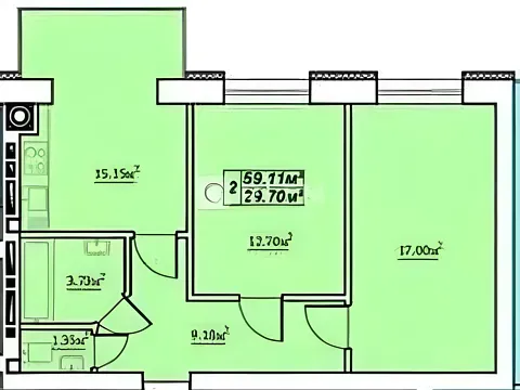 Продажа 2к Квартира 59 кв.м ЖК Сафрон Луцк - изображение 1