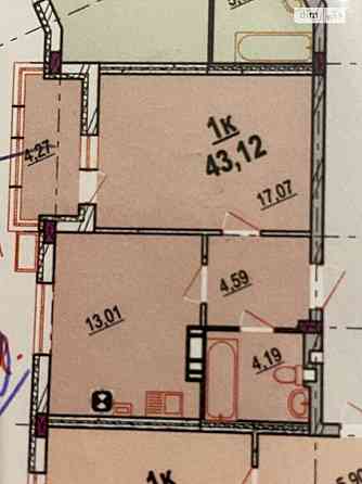 Продаж Квартира 1-кімнатна, 7/8 поверх Vinnytsya
