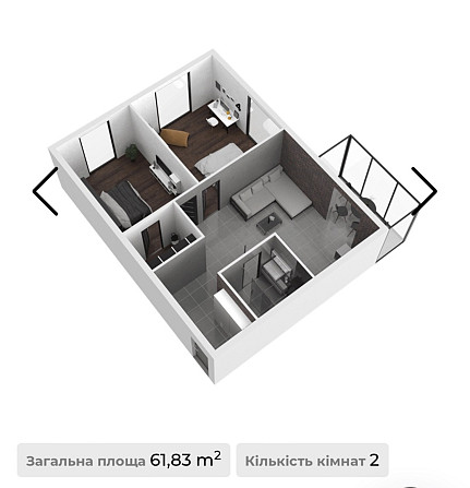 Продаж 2к квартири преміум класу, 62 кв. м на вул. За Рудкою Тернопіль - фото 16