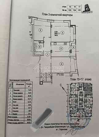 Продаж Квартира 3-кімнатна, 16/19 поверх на вул. Дружби народів Харків