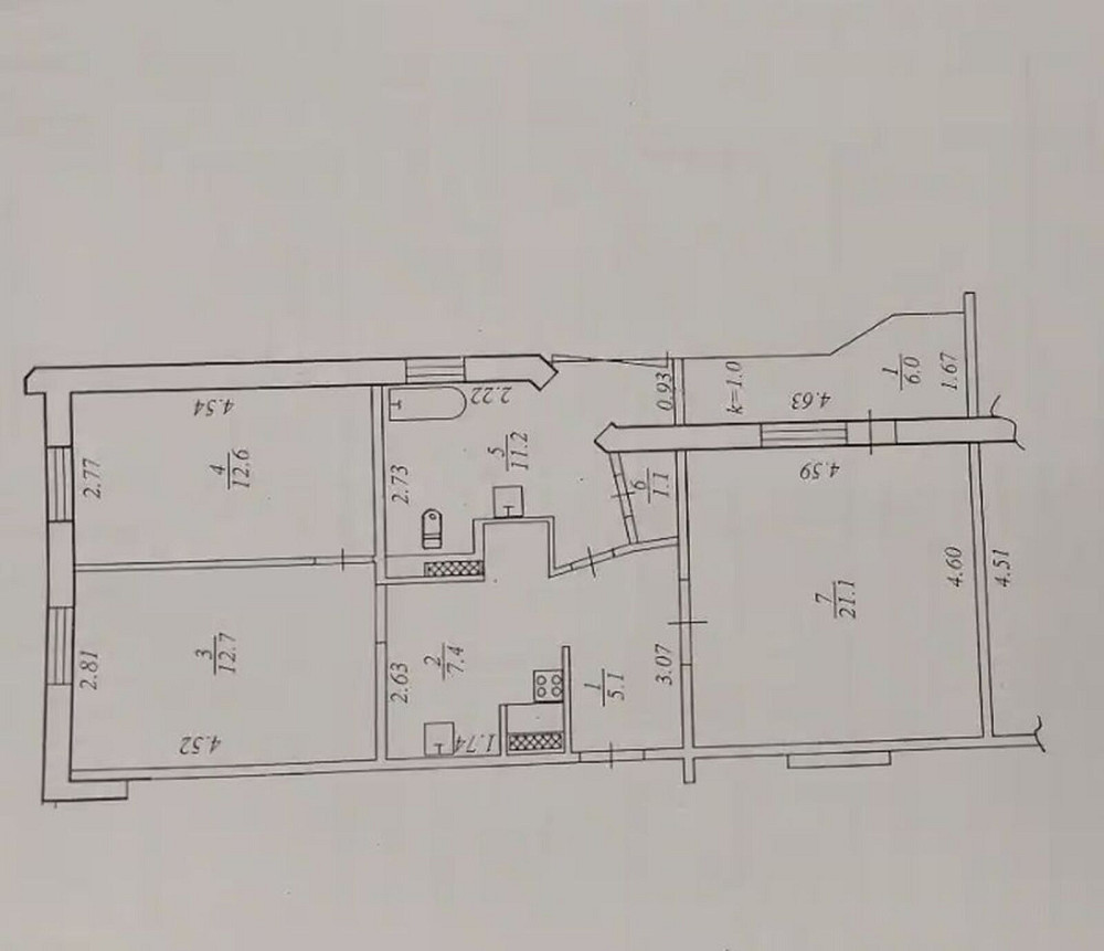 Продаж Квартира 3-кімнатна, 4/16 поверх на Мира пр., 3 Дніпро - фото 16