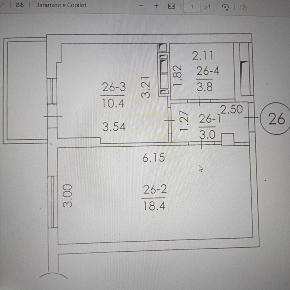 Продаж Квартира 1-кімнатна, 4/22 поверх на Українська, 6 Kiev - photo 1
