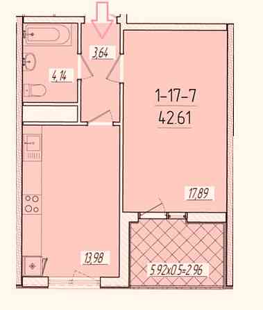 Продаж Квартира 1-кімнатна, 17/24 поверх на Краснова улица Одеса