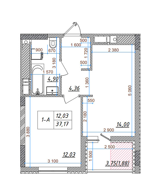 Продаж Квартира 1-кімнатна, 11/13 поверх на Нова-2, 5 Бориспіль - фото 17
