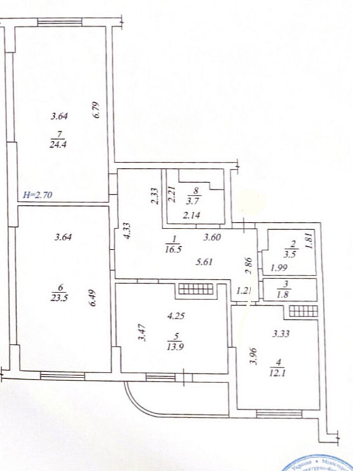 Продаж Квартира 3-кімнатна, 8/16 поверх на Білогородська вул., 51/6 Boyarka - photo 2