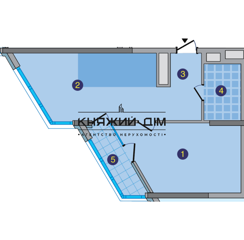 Продаж видової 1-кімнатної квартири в ЖК Зарічний. № 21114979 Київ - фото 3