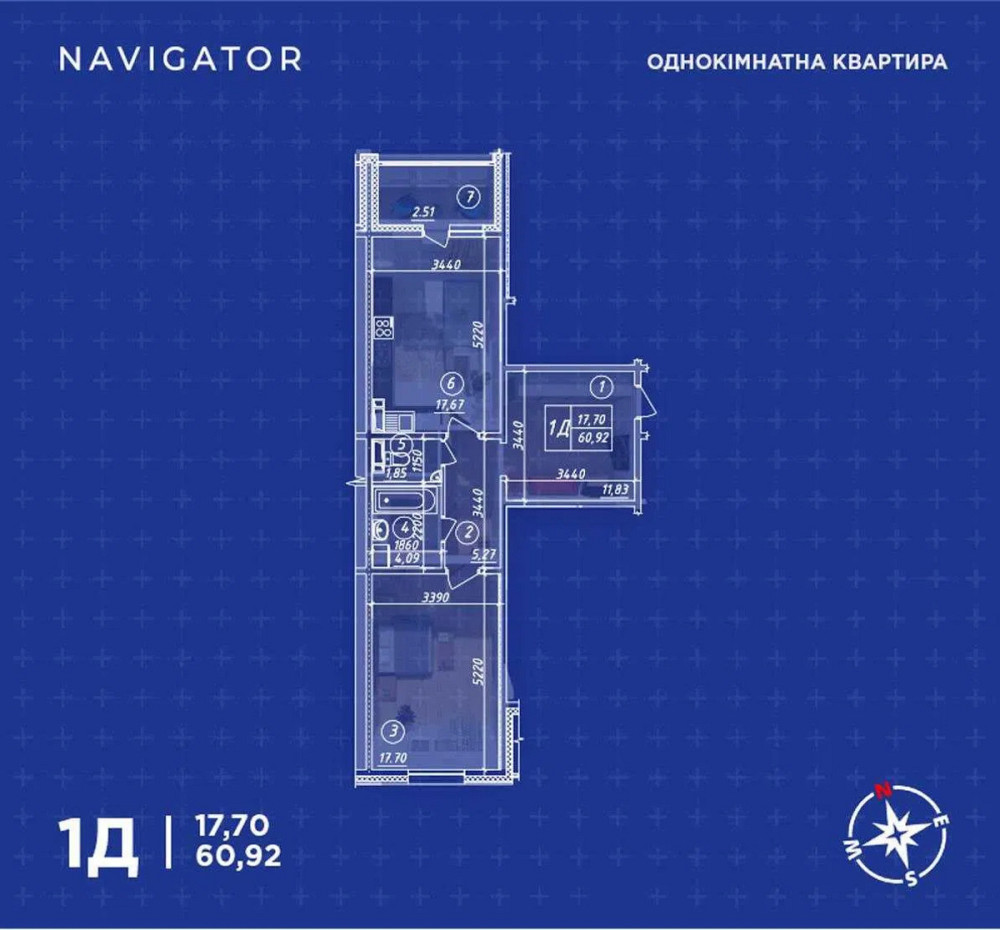 Оренда Квартира 2-кімнатна, 21/25 поверх на пров. Балтійський, 5 Київ - фото 2