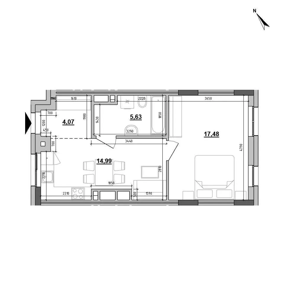 Продаж 1к Квартира 42.17 кв.м ЖК Big ben Львів - фото 1